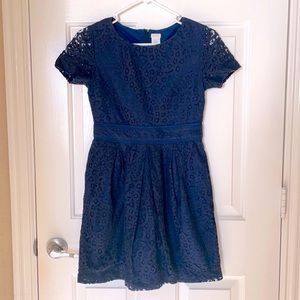 Crew cut navy blue dress